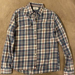 The Normal Brand Blue/Orange Plaid Flannel Shirt